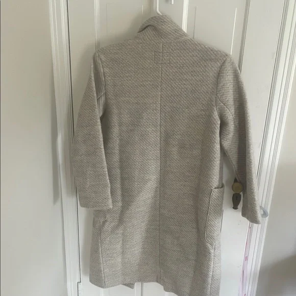 Banana Republic Factory Gray Trench Coat with Notched Lapel - Picture 6 of 6